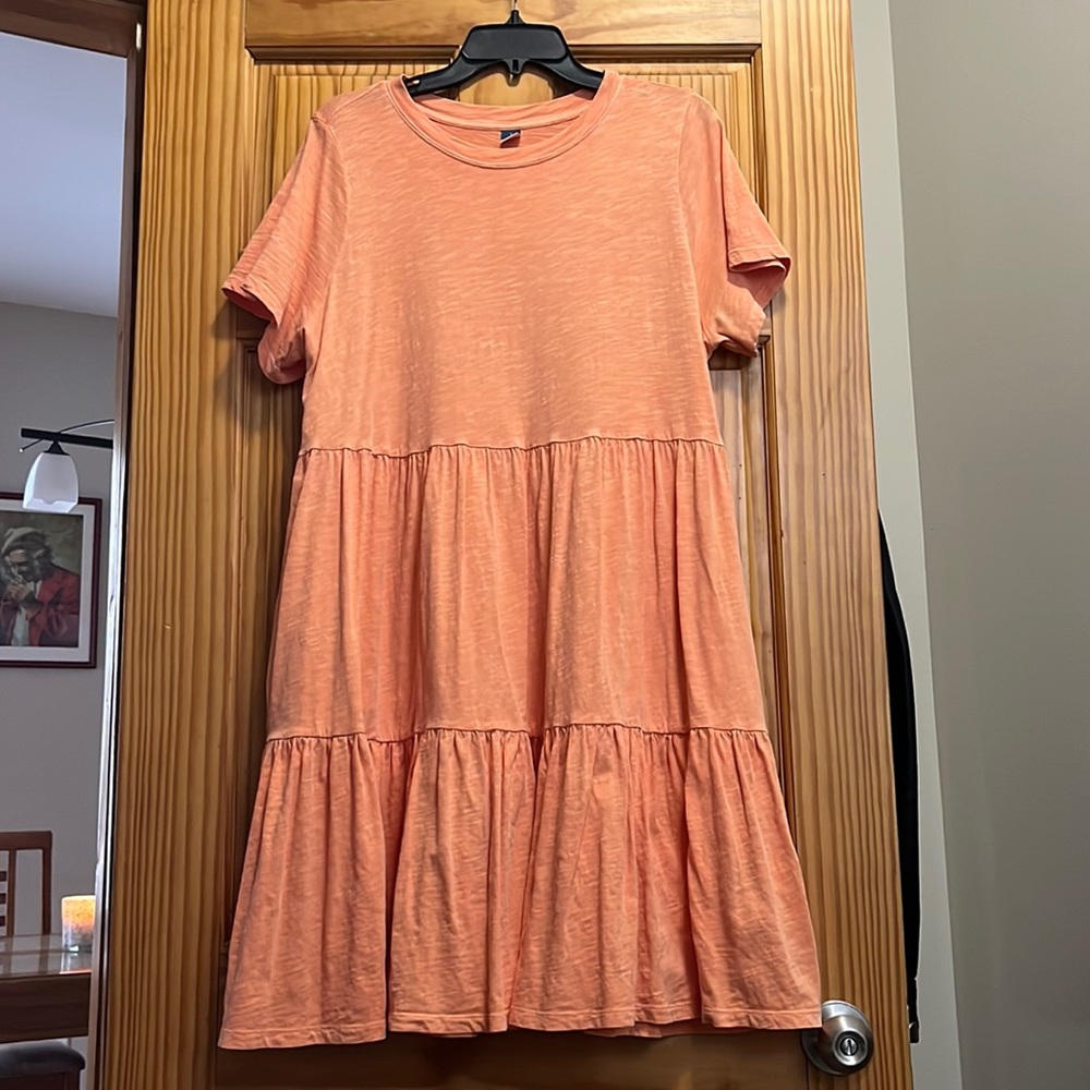 Orange tiered dress size L